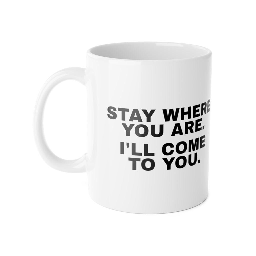 Stay Where You Are. I'll Come to You. Mug