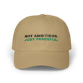 Not Ambitious, Just Peaceful Embroidered Dad Hat