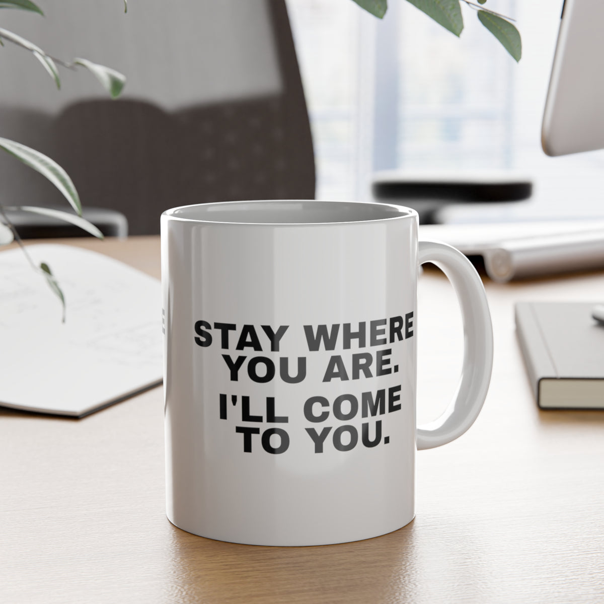 Stay Where You Are. I'll Come to You. Mug