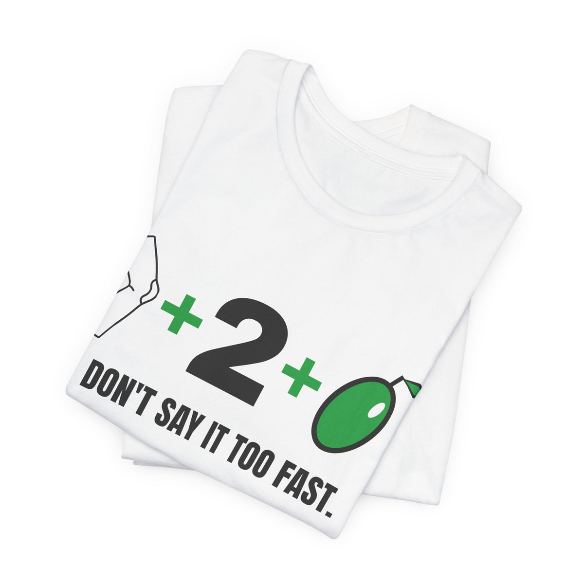 Knee + 2 + Olive "Don't Say It Too Fast" Riddle Tee