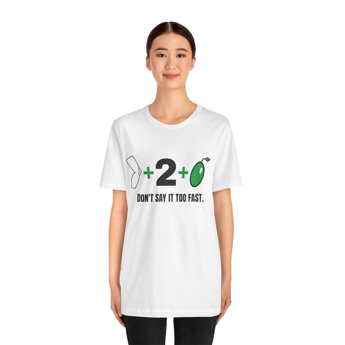 Knee + 2 + Olive "Don't Say It Too Fast" Riddle Tee