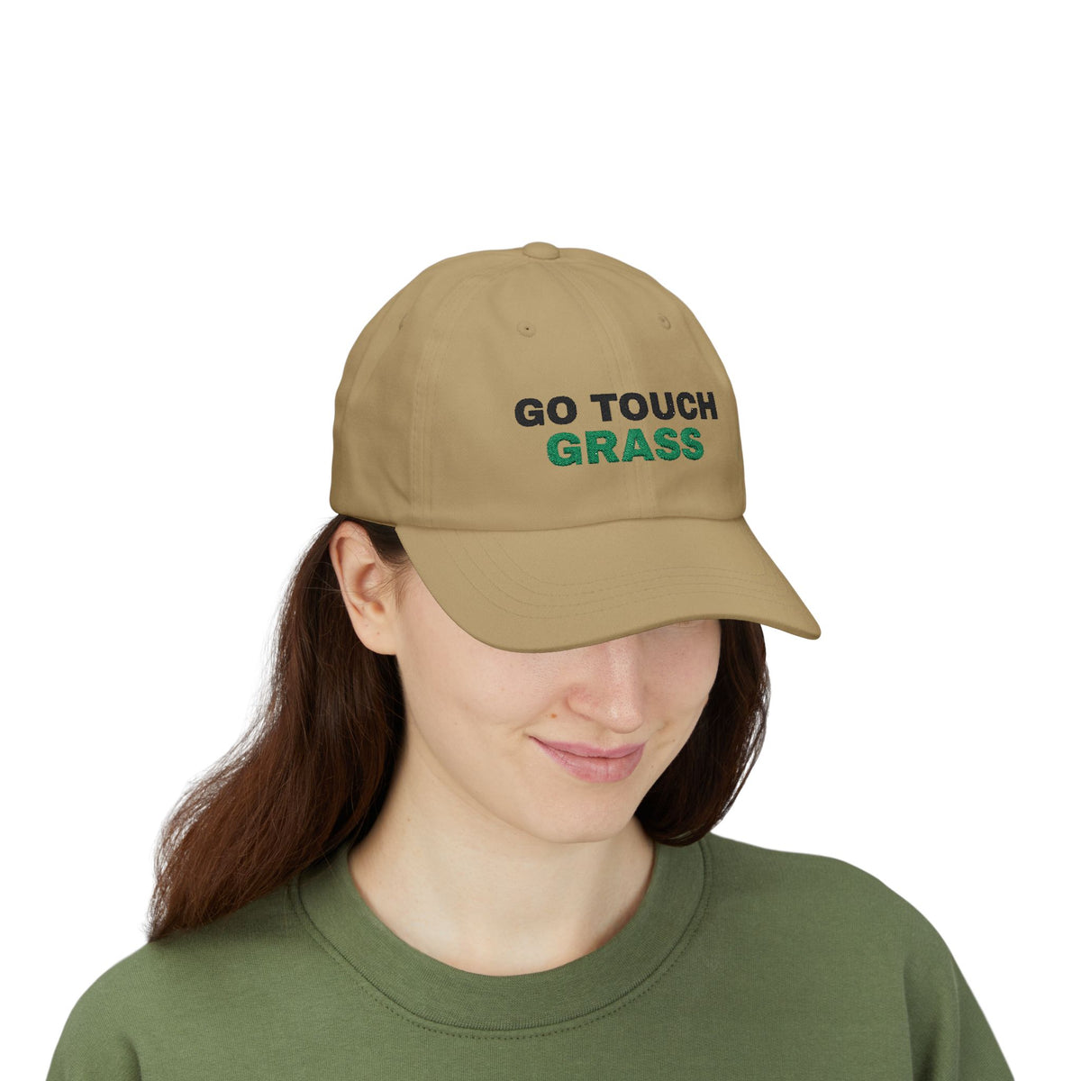 Go Touch Grass Embroidered Dad Hat